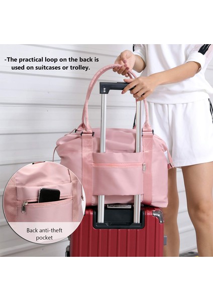 Forestfish Duffle Tote Bag Kadınlar Için Hafta Sonu Çantaları Seyahat Arabası Kılıfı, Gri (Yurt Dışından) fiyatları