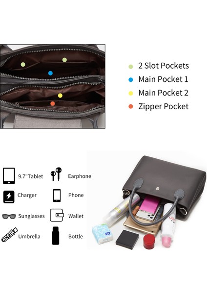 Kadınlar Için Naylon Tote Çanta Su Geçirmez Omuz Çantası Üst Saplı Iş Çantası Bayan Çapraz Çanta Seyahat Çantası (Kahverengi) (Yurt Dışından) fiyatları