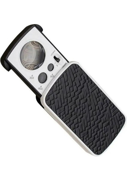 Siyah Büyüteç Büyüteç Akrilik Optik Lens Cepler Kuyumcu Gözlük Camı Büyüteç Takı Değerleme Okuma Için LED ve Uv Işık ile (Yurt Dışından)