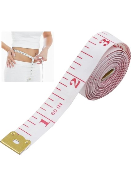 1.3 cm Siyah Beyaz Mezura Vücut Ölçme Cetveli Dikiş Terzi Aracı 150 Cm/60 "giysi Göğüs Kalça Bel Boyutu Standart Bant Pvc (Yurt Dışından) fırsatları