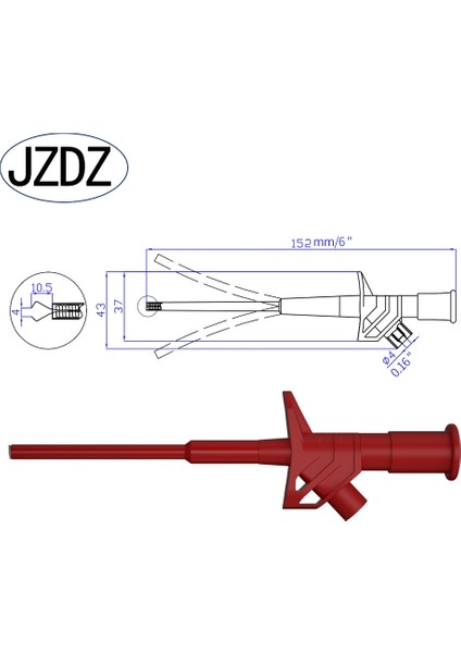 1 Siyah Jzdz Kanca Klip Profesyonel Yalıtımlı Yüksek Gerilim Esnek Test Probu 4mm Muz Soket J.30021 (Yurt Dışından) fırsatları