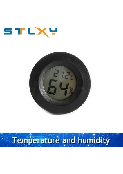 Sıcaklık Nem Mini Siyah Beyaz Dijital LCD Kapalı Uygun Sıcaklık Sensörü Nem Ölçer Termometre Higrometre Ölçer (Yurt Dışından)