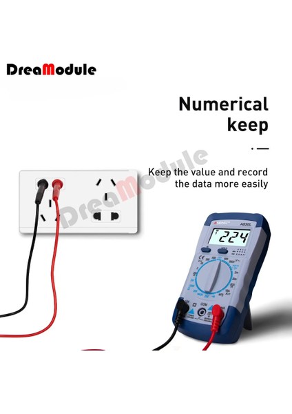 Beyaz Mavi LCD Dijital Multimetre Ac Dc Gerilim Diyot Frekans Multitester Akım Test Cihazı Buzzer Fonksiyonu ile Aydınlık Ekran A830L (Yurt Dışından)