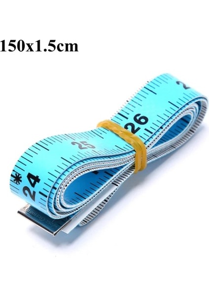 G5 Mavi 1 Adet 60IN 150 cm Vücut Ölçüm Cetveli Dikiş Terzi Mezura Mini Yumuşak Düz Cetvel Santimetre Metre Dikiş Ölçüm Bandı (Yurt Dışından)