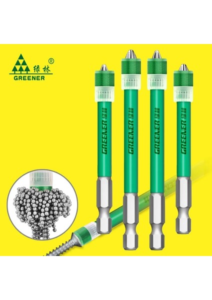 6mm Yeşil Anti-Patinaj Tornavida Ucu Manyetik Halka 1/4 "evrensel Tornavida Kafası Metal Matkap Ucu Mıknatıs Güçlü Halka (Yurt Dışından)