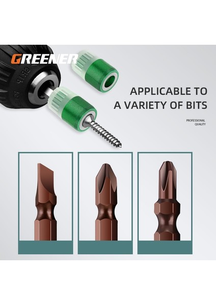 6mm Yeşil Anti-Patinaj Tornavida Ucu Manyetik Halka 1/4 "evrensel Tornavida Kafası Metal Matkap Ucu Mıknatıs Güçlü Halka (Yurt Dışından)