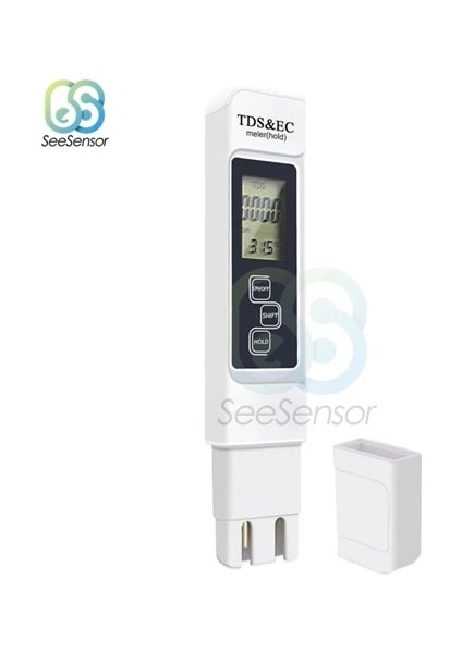 Beyaz Dijital Ec Tds Metre Test Cihazı Sıcaklık Kalem Su Saflığı Ppm Filtre Hidroponik Akvaryum Havuz Suyu Monitörü (Yurt Dışından)