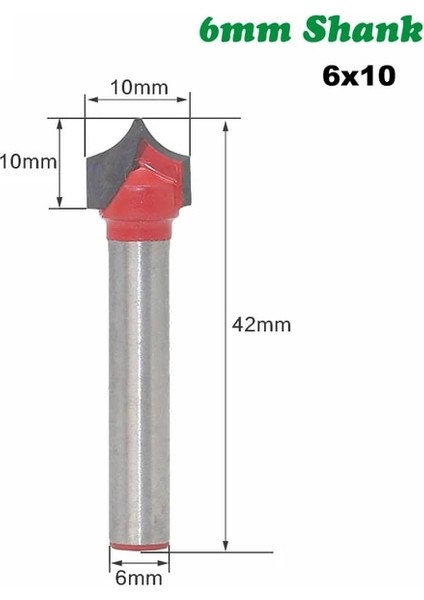 02 1 Adet 6mm Shank Freze Kesicisi Ahşap Oyma Ahşap Cnc Yuvarlak Uç Uçları Yuvarlak Nokta Kesme Ucu Çalkalayıcı Keskin Kesici Katı Karbür Araçları (Yurt Dışından)