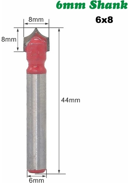 02 1 Adet 6mm Shank Freze Kesicisi Ahşap Oyma Ahşap Cnc Yuvarlak Uç Uçları Yuvarlak Nokta Kesme Ucu Çalkalayıcı Keskin Kesici Katı Karbür Araçları (Yurt Dışından)