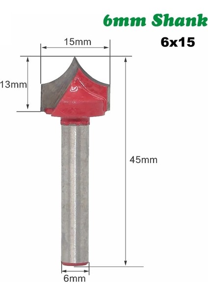 02 1 Adet 6mm Shank Freze Kesicisi Ahşap Oyma Ahşap Cnc Yuvarlak Uç Uçları Yuvarlak Nokta Kesme Ucu Çalkalayıcı Keskin Kesici Katı Karbür Araçları (Yurt Dışından)