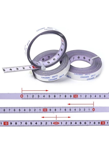2m-L Gönye Parça Mezura Kendinden Yapışkanlı Metrik Çelik Cetvel Gönye Testere Ölçeği T-Track Yönlendirici Masa Testere Şerit Testere Ağaç Işleme Aleti (Yurt Dışından)