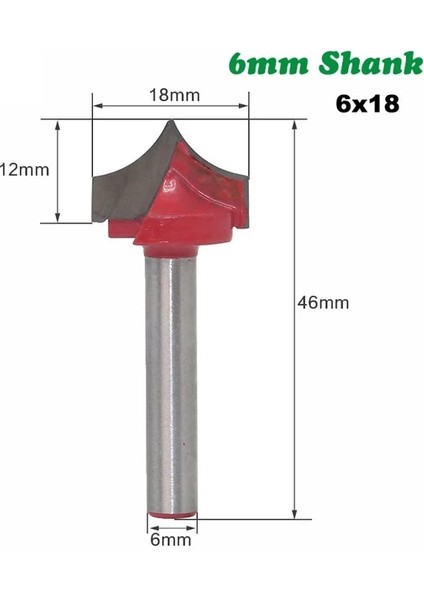 06 1 Adet 6mm Shank Freze Kesicisi Ahşap Oyma Ahşap Cnc Yuvarlak Uç Uçları Yuvarlak Nokta Kesme Ucu Çalkalayıcı Keskin Kesici Katı Karbür Araçları (Yurt Dışından)