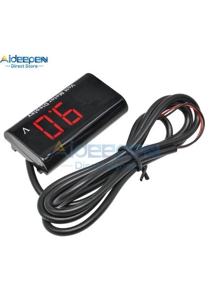 0.56 8-18V Kırmızı V Dc 12V LED Dijital Sıcaklık Sensörü Voltmetre 0.28 Inç Çift Ekran Termostat Gerilim Ölçer Test Cihazı Araba Motosiklet Için (Yurt Dışından)