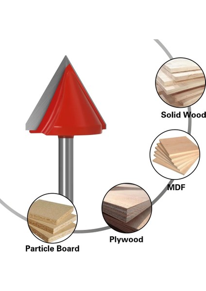 6X12X120R Vack 6/8mm Shank V Şekli Ahşap Kesici Cnc Katı Karbür End Mill 3D Freze Uçları Ağaç Işleme Freze Kesicisi Aletler 60R 90R 120R (Yurt Dışından) fiyatları