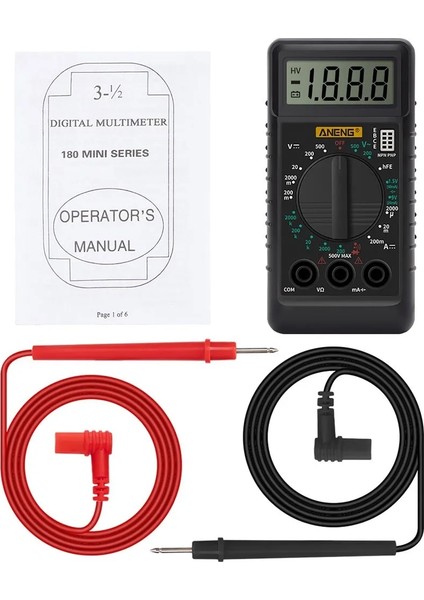 Sıcak DT-182 Dijital Mini Multimetre Dc/ac Gerilim Akım Ölçer El Cep Voltmetre Ampermetre Diyot Triode Tester Multitester (Yurt Dışından)
