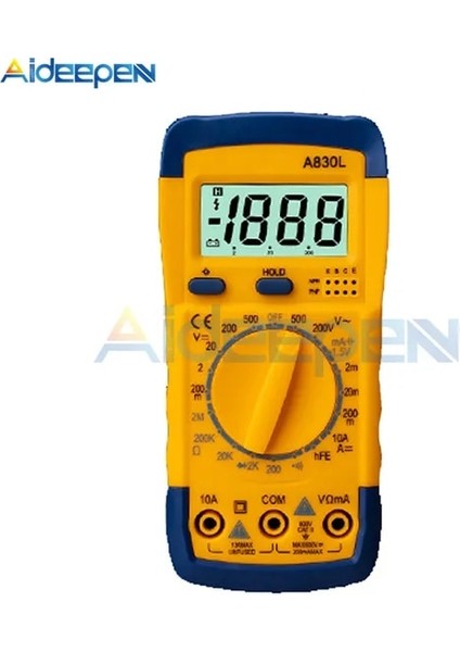 Stil 4 A830L LCD Dijital Multimetre Dc Ac Gerilim Diyot Freguency Çok Fonksiyonlu Volt Test Cihazı Test Akımı Voltmetre Ampermetre Ölçer Ölçer (Yurt Dışından)