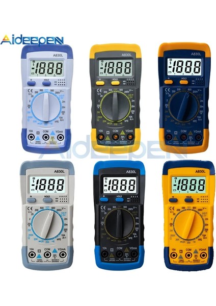 Stil 4 A830L LCD Dijital Multimetre Dc Ac Gerilim Diyot Freguency Çok Fonksiyonlu Volt Test Cihazı Test Akımı Voltmetre Ampermetre Ölçer Ölçer (Yurt Dışından)
