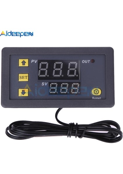 W3230 Ac 110V-220V W3230 Ac 110V-220V DC12V 24V Dijital Termostat Sıcaklık Kontrol Cihazı Regülatörü Isıtma Soğutma Kontrol Cihazları LED Ekran (Yurt Dışından)