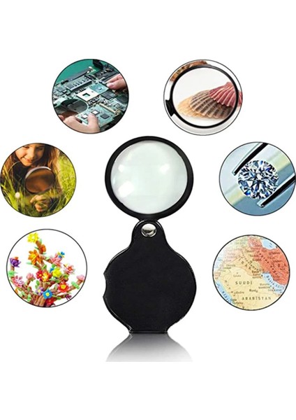 1 Adet Taşınabilir El 5x Hafif Mini Cep Büyüteç Monocle Katlanabilir Büyüteç Haritalar Menüler Belgeleri Okumak Için (Yurt Dışından) modelleri