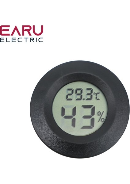 Tel Siyah Mini Dijital LCD Oto Araba Pet Kapalı Uygun Sıcaklık Sensörü Nem Ölçer Termometre Higrometre Ölçer Termostat (Yurt Dışından)