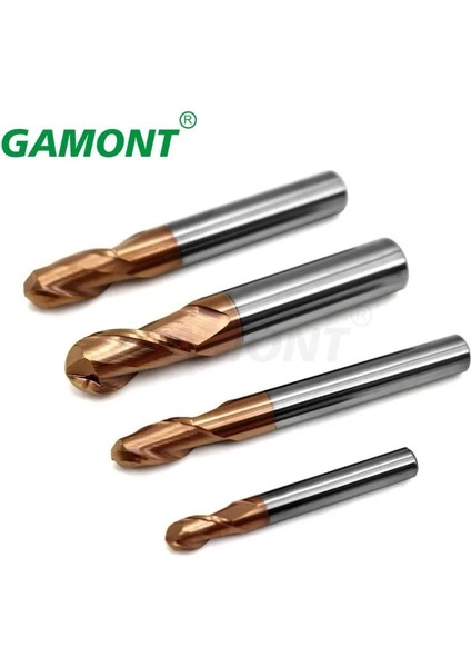 1 Adet R0.5X2CX4DX50L Gamont Freze Kesici Alaşım Kaplama Tungsten Çelik Alet Cnc Işleme HRC55 Bilyalı Uçlu Frezeler Üst Freze Kesici Makinesi Freze (Yurt Dışından) fırsatları