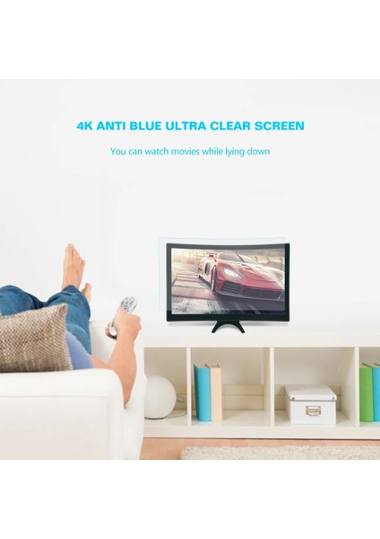 Beyaz Lens 12 Inç Eğri Telefon Ekran Büyüteç Amplifikatör Projektör Hd Ekran Katlanabilir Cep Telefonu Standı ile (Yurt Dışından) modelleri