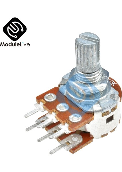 B20K B1K B2K B10K B20K B50K B250K 20MM 6 Pins Çift Stereo Potansiyometre Direnç Poti Potansiyometre Mit Welle Bölünmüş WH148 (Yurt Dışından)