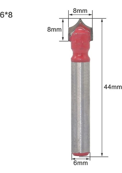 8mm 6mm Shank V Oluk Freze Kesici Takım 6 Kolu Çift Kenarlı Kesme Tasarım Gravür Sonu Doğrama Yuvarlak Şaft Ucu Ağız Değirmeni (Yurt Dışından) modelleri