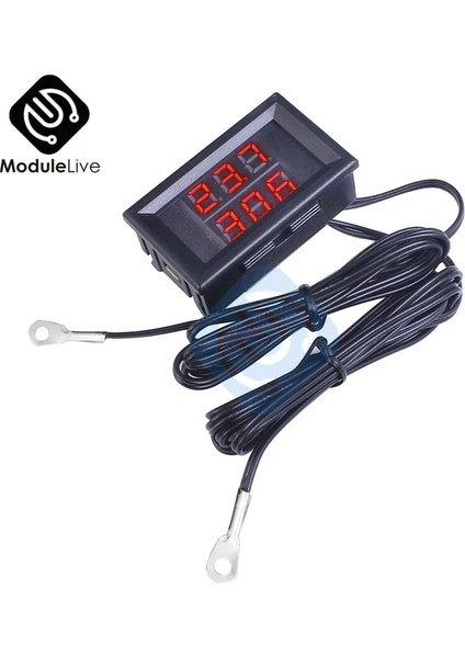 Kırmızı Kırmızı Dc 4-28V 5V 12V 0.28 Inç 0.28 "led Ekran Çift Kırmızı Mavi Yeşil Dijital Sıcaklık Sensörü Termometre Ntc Prob Kablosu (Yurt Dışından)