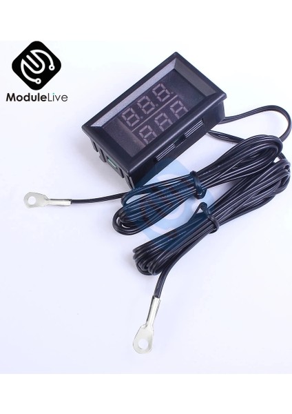 Kırmızı Kırmızı Dc 4-28V 5V 12V 0.28 Inç 0.28 "led Ekran Çift Kırmızı Mavi Yeşil Dijital Sıcaklık Sensörü Termometre Ntc Prob Kablosu (Yurt Dışından)
