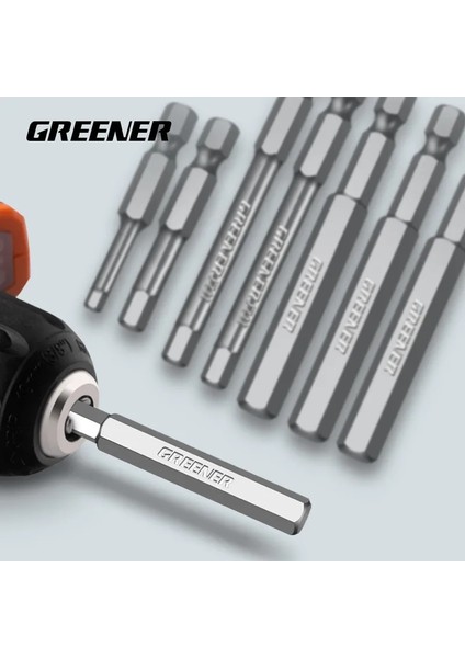 100 H3 Yeşil Manyetik Altıgen Tornavida Bit S2 Çelik Hex Shank Tornavida Seti 50MM 75MM 100MM 150MM Uzunluk H1.5-H12 (Yurt Dışından)