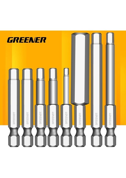 100 H3 Yeşil Manyetik Altıgen Tornavida Bit S2 Çelik Hex Shank Tornavida Seti 50MM 75MM 100MM 150MM Uzunluk H1.5-H12 (Yurt Dışından) fiyatları