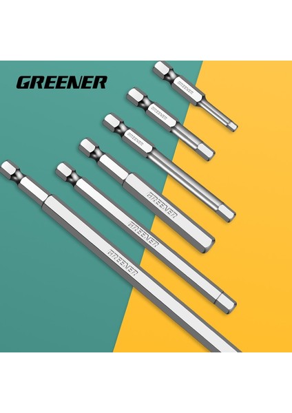 100 H3 Yeşil Manyetik Altıgen Tornavida Bit S2 Çelik Hex Shank Tornavida Seti 50MM 75MM 100MM 150MM Uzunluk H1.5-H12 (Yurt Dışından) fırsatları