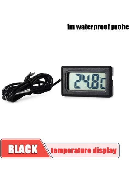 Tel Siyah Yeni Mini Dijital LCD Kapalı Uygun Sıcaklık Sensörü Nem Ölçer Termometre Higrometre Akvaryum Aletleri Ölçer (Yurt Dışından)