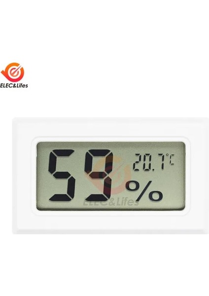 Beyaz Mini Dijital LCD Sıcaklık Nem Test Cihazı Kapalı Oda Termometresi Higrometre Sıcaklık Sensörü Nem Ölçer (Yurt Dışından)
