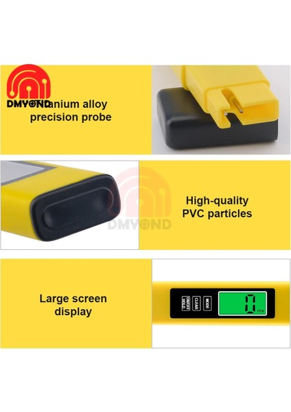 Sarı Dijital Ph Ec Tds Metre Test Cihazı Sıcaklık Kalem Su Saflığı Ppm Filtre Hidroponik Akvaryum Havuz Suyu Monitör Ph 0-9990PPM (Yurt Dışından) fırsatları