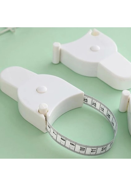 cm Beyaz 150 Cm/60 Inç Doğru Spor Kaliper Ölçüm Vücut Mezura Bel Göğüs Bacaklar Kendiliğinden Sıkma Vücut Mezura Cetvel (Yurt Dışından)