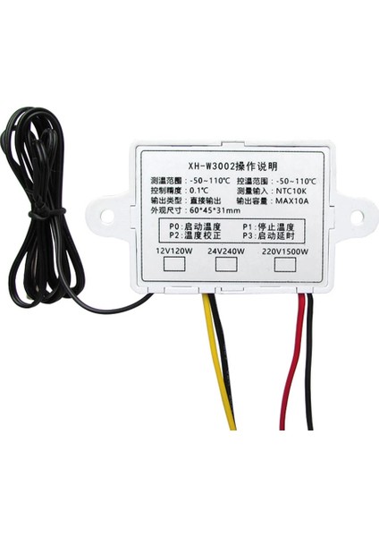 24V 12V 24V 220V Profesyonel Dijital LED Ekran Sıcaklık Kontrol Cihazı Mikrobilgisayar Termostat Regülatörü Kontrol Anahtarı XH-W3002 (Yurt Dışından)