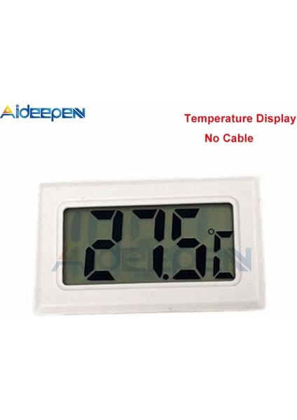 Hiçbir Tel Beyaz Mini Dijital LCD Kapalı Uygun Sıcaklık Sensörü Nem Ölçer Termometre Higrometre Ölçer 50 ~ 110 Derece (Yurt Dışından)