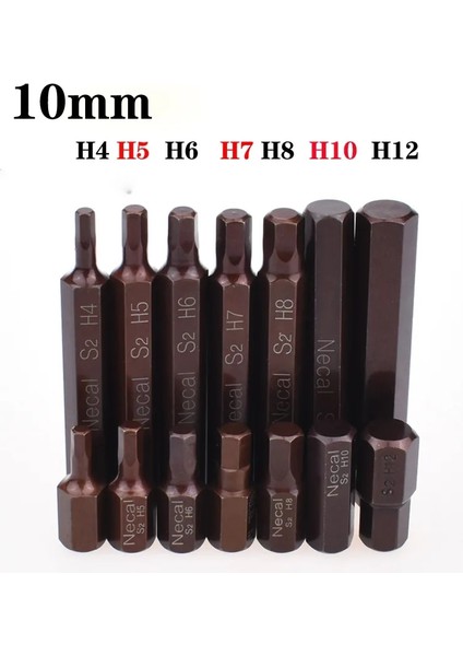 H5-2 Adet (30MM) H8-H10 Hex Tornavida Ucu 10MM Hex Shank S2 Stee Allen Anahtarı Matkap Ucu Lokma Anahtar Adaptör Seti Araba El Aletleri Tamir Kiti (Yurt Dışından)