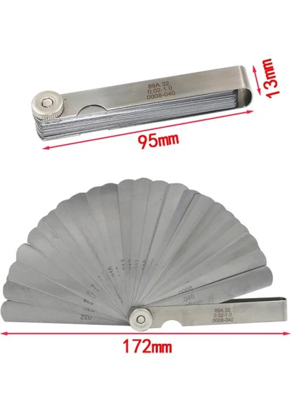 Beyaz Vekkla 32 Adet 0.02-1.0mm Bıçak Master Feeler Ölçer Paslanmaz Çelik Ölçme Aracı Pratik Bıçak Master Feeler Ölçer Aracı Seti (Yurt Dışından) modelleri