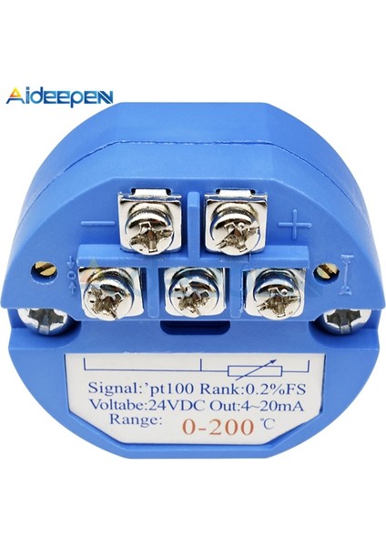 0-200 Celsuis 4-20MA Rtd PT100 0-200 Derece Sıcaklık Sensörü Verici Modülü Dc 24V 4-20MA Sıcaklık Sensörleri Dedektör Modülü (Yurt Dışından)
