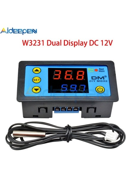 W3231 Dc 12V W3230 Ac 110V-220V DC12V 24V Dijital Termostat Sıcaklık Kontrol Cihazı Regülatörü Isıtma Soğutma Kontrol Cihazları LED Ekran (Yurt Dışından)