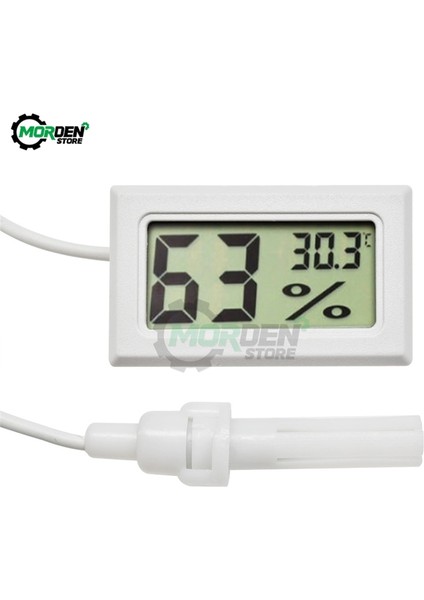 1 Mini LCD Dijital Sıcaklık Nem Sensörü Ölçer 1.5 M Termometre Higrometre Sıcaklık Kontrol Cihazı Toprak Nem Dedektörü (Yurt Dışından) fırsatları