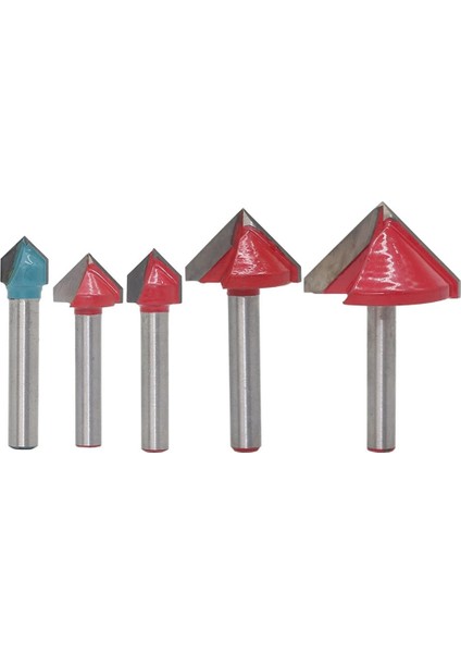 22MM 60 Derece 1 Adet Değirmen Tungsten Çelik Ağaç Işleme Freze Kesicisi V Bit Cnc Katı Karbür Uç 3D Ahşap Yönlendirici Bit 60 90 120 150 Derece 6mm (Yurt Dışından)