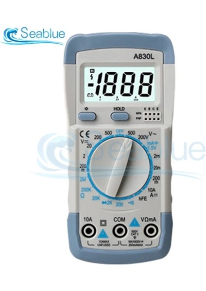 Gri Beyaz 1 Adet A830L LCD Dijital Multimetre Ac Dc Gerilim Diyot Frekans Multitester Akım Test Cihazı Buzzer Fonksiyonu ile Aydınlık Ekran (Yurt Dışından)