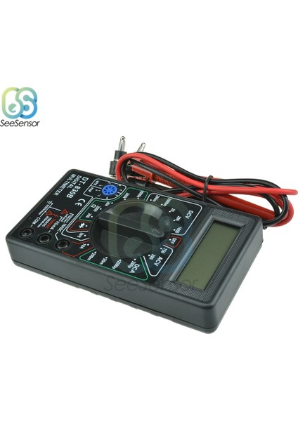 Sarı DT830B LCD Dijital Multimetre Volt Amp Ohm Tester Metre El Voltmetre Ampermetre Aşırı Yük Koruması Test Uçları ile (Yurt Dışından)