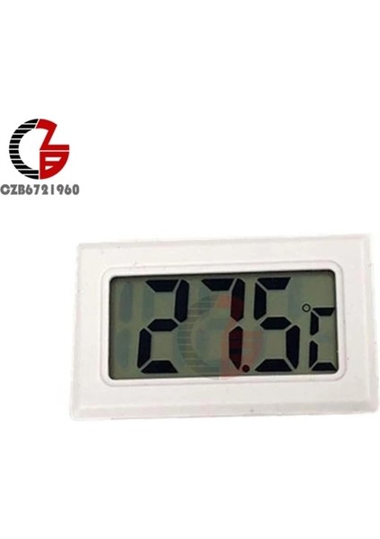 Gömülü Beyaz Tpm-10 LCD Dijital Termometre Higrometre Sıcaklık Nem Sensörü Ölçer Araba Kuluçka Akvaryum Hava Istasyonu Test Cihazı 2 M (Yurt Dışından)