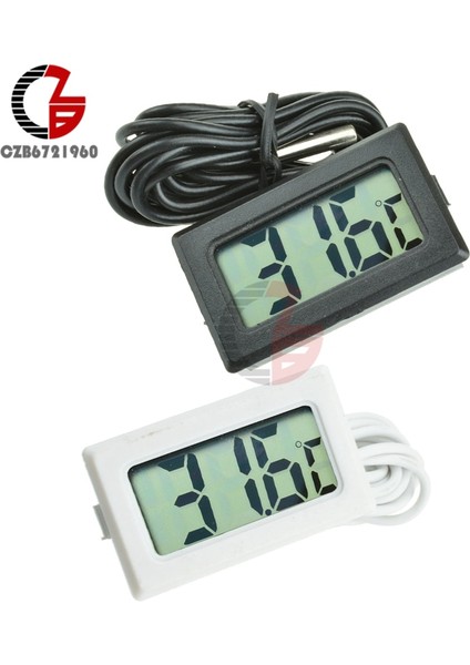 Gömülü Beyaz Tpm-10 LCD Dijital Termometre Higrometre Sıcaklık Nem Sensörü Ölçer Araba Kuluçka Akvaryum Hava Istasyonu Test Cihazı 2 M (Yurt Dışından) fiyatları
