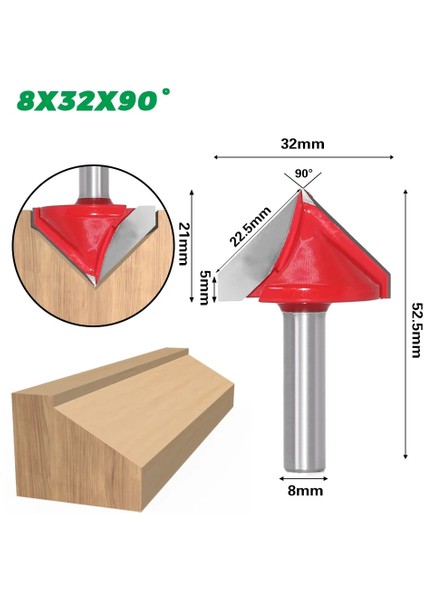 08 1 Adet 8mm Shank Freze Kesicisi Ahşap Oyma 60 90 120 150 Derece Tungsten Ağaç Işleme Freze Kesicisi 3D Freze Uçları Ahşap V Bit (Yurt Dışından) fırsatları